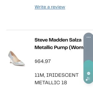 Steve Madden Iridescent Metallic Heels Size 11M Box Not Included